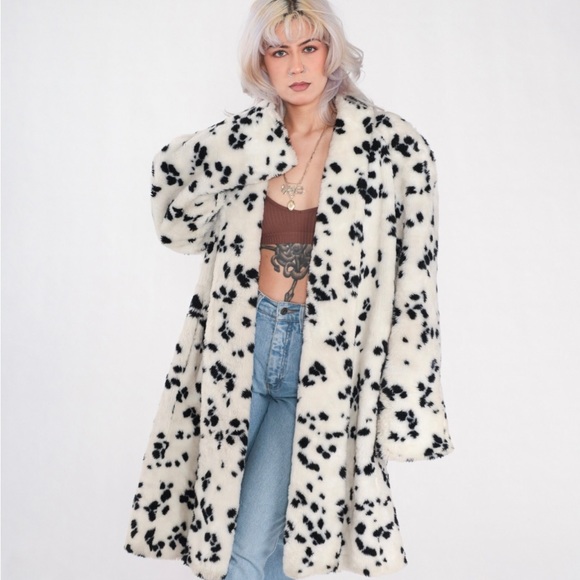 Disney Jackets & Coats 1 Dalmatians Faux Fur Jacket 90s
